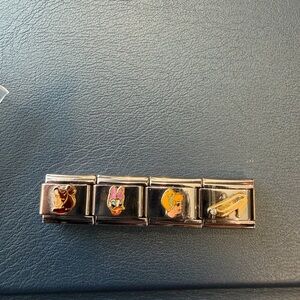Walt Disney Italian Charms - Gold Tone with Multicolor Disney Icons